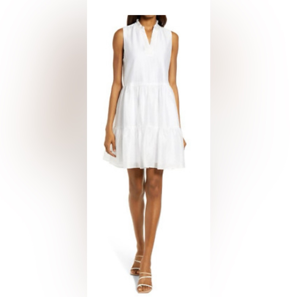 Chelsea 28 Split Neck Rumpled Satin Dress